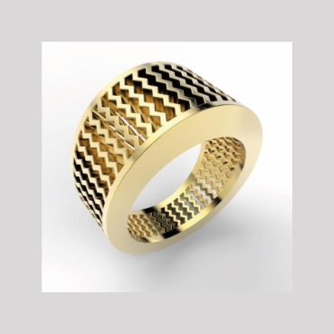 Imagen de Anillo Zigzag – Oro 750‰ amarillo