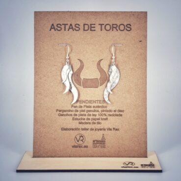 Imagen de Pendientes «Astas de Toros» V8- Pan de Plata
